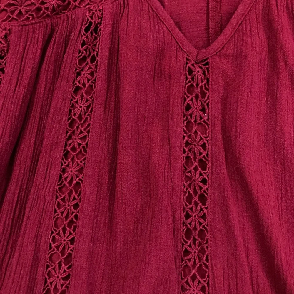 American Eagle Babydoll Dress, Lace Boho Longsleeve Peasant - Picture 4 of 10